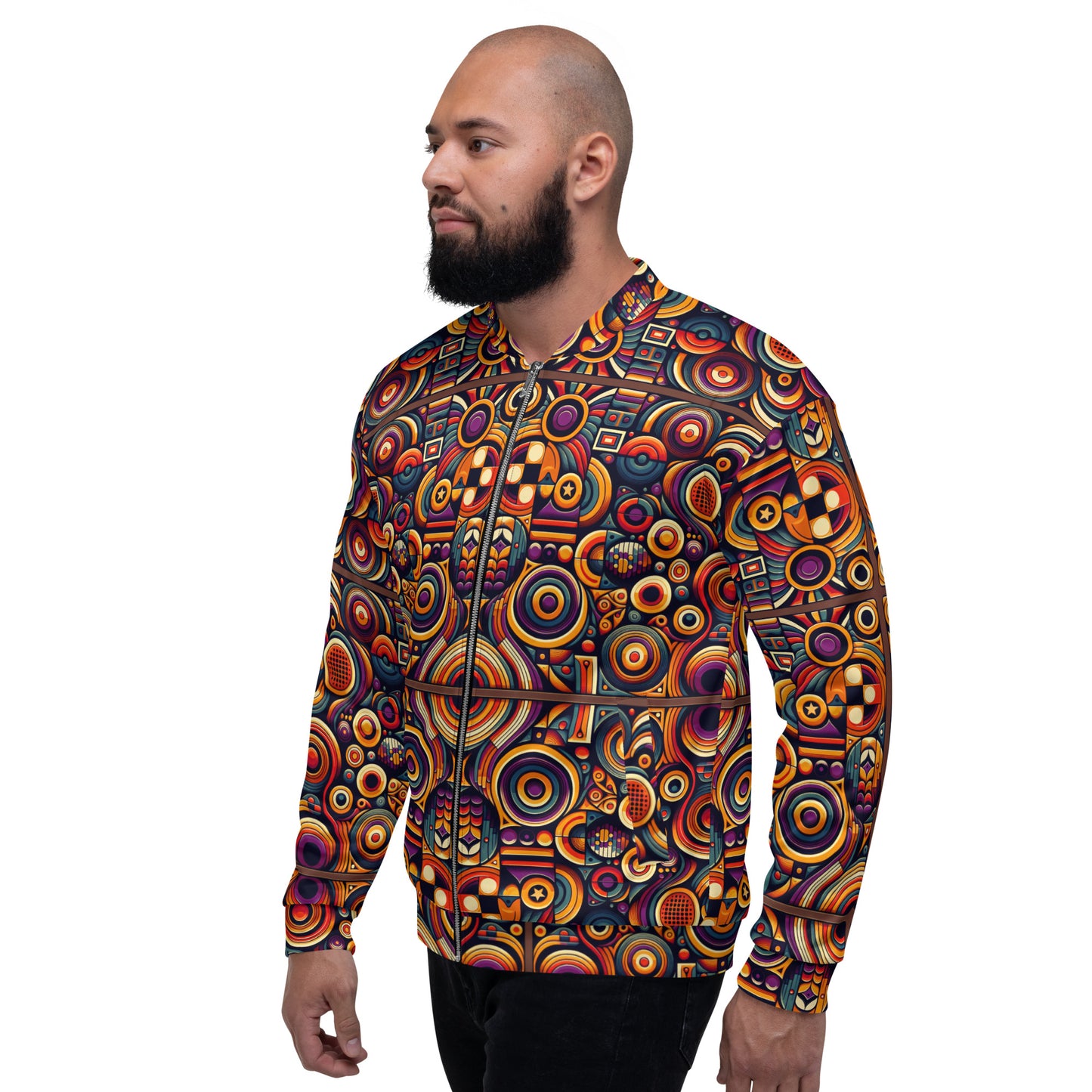 Rhythm Spiral Unisex Bomber Jacket