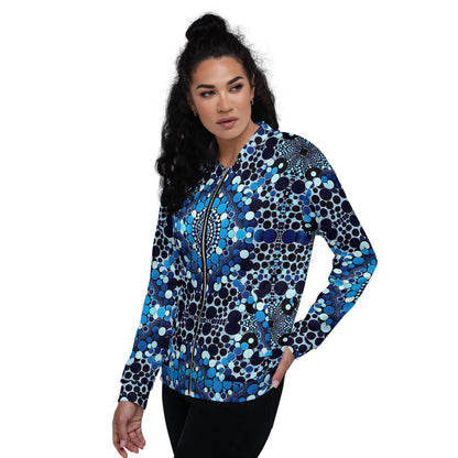 Blue Dots Unisex Bomber Jacket