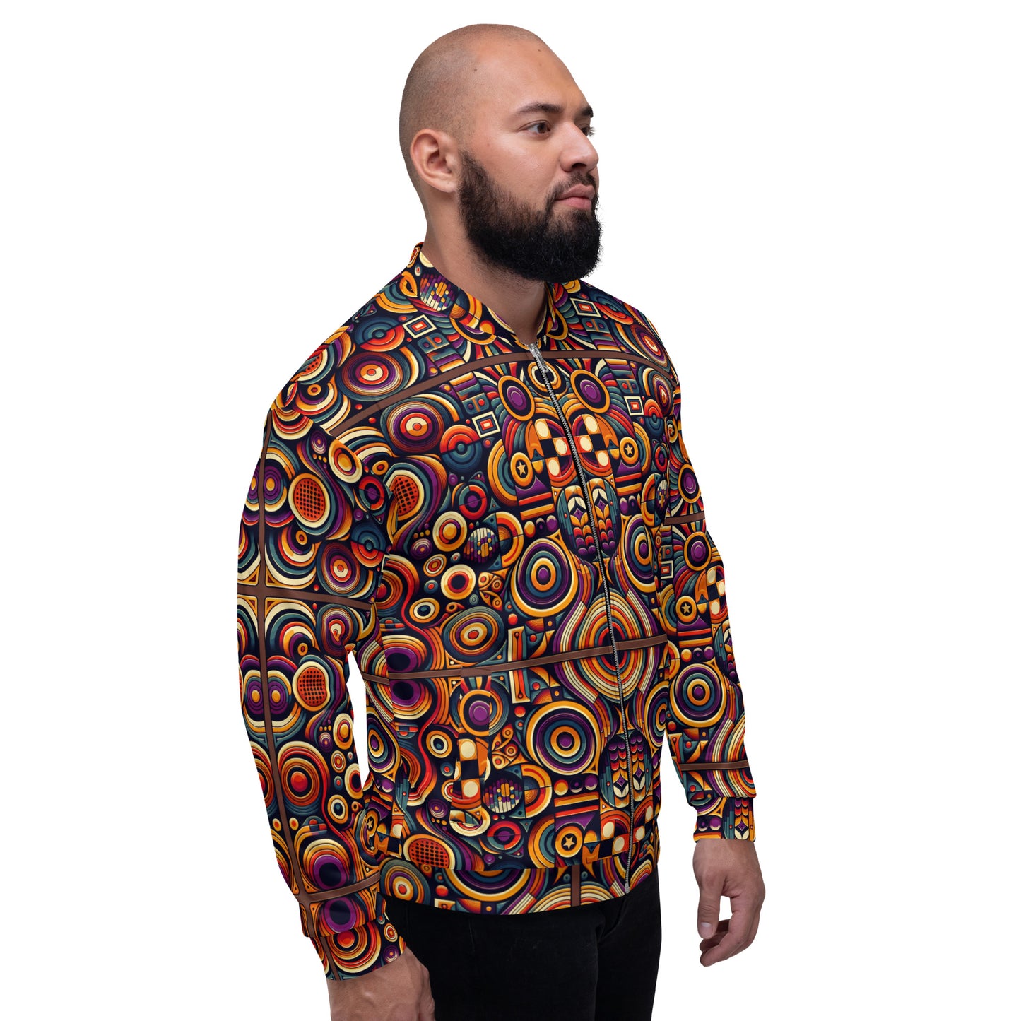 Rhythm Spiral Unisex Bomber Jacket