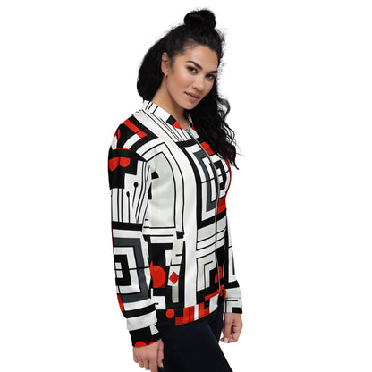 Square Abstract Unisex Bomber Jacket