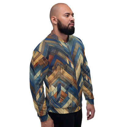 Multicolor Chevron Unisex Bomber Jacket