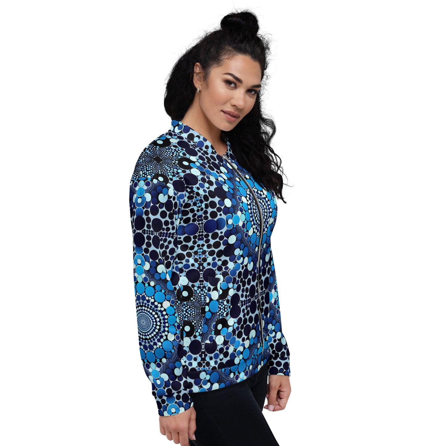 Blue Dots Unisex Bomber Jacket