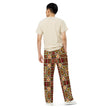 Red Abstract All-over print unisex wide-leg pants