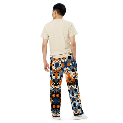 Abstract Splat unisex wide-leg pants