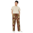 Red Abstract All-over print unisex wide-leg pants