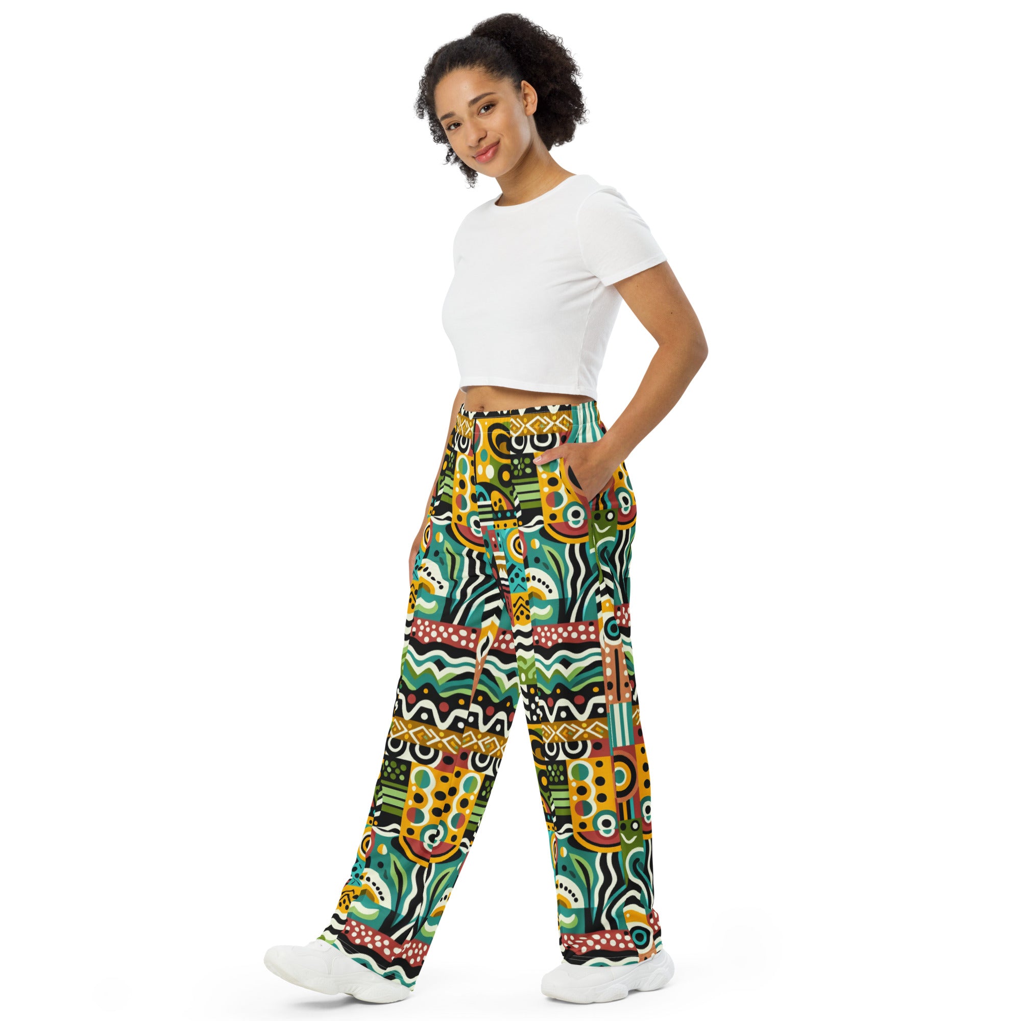 Summer Abstract  unisex wide-leg pants