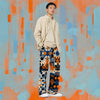 Abstract Splat unisex wide-leg pants