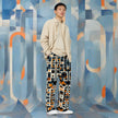 Geometric Abstract unisex wide-leg pants