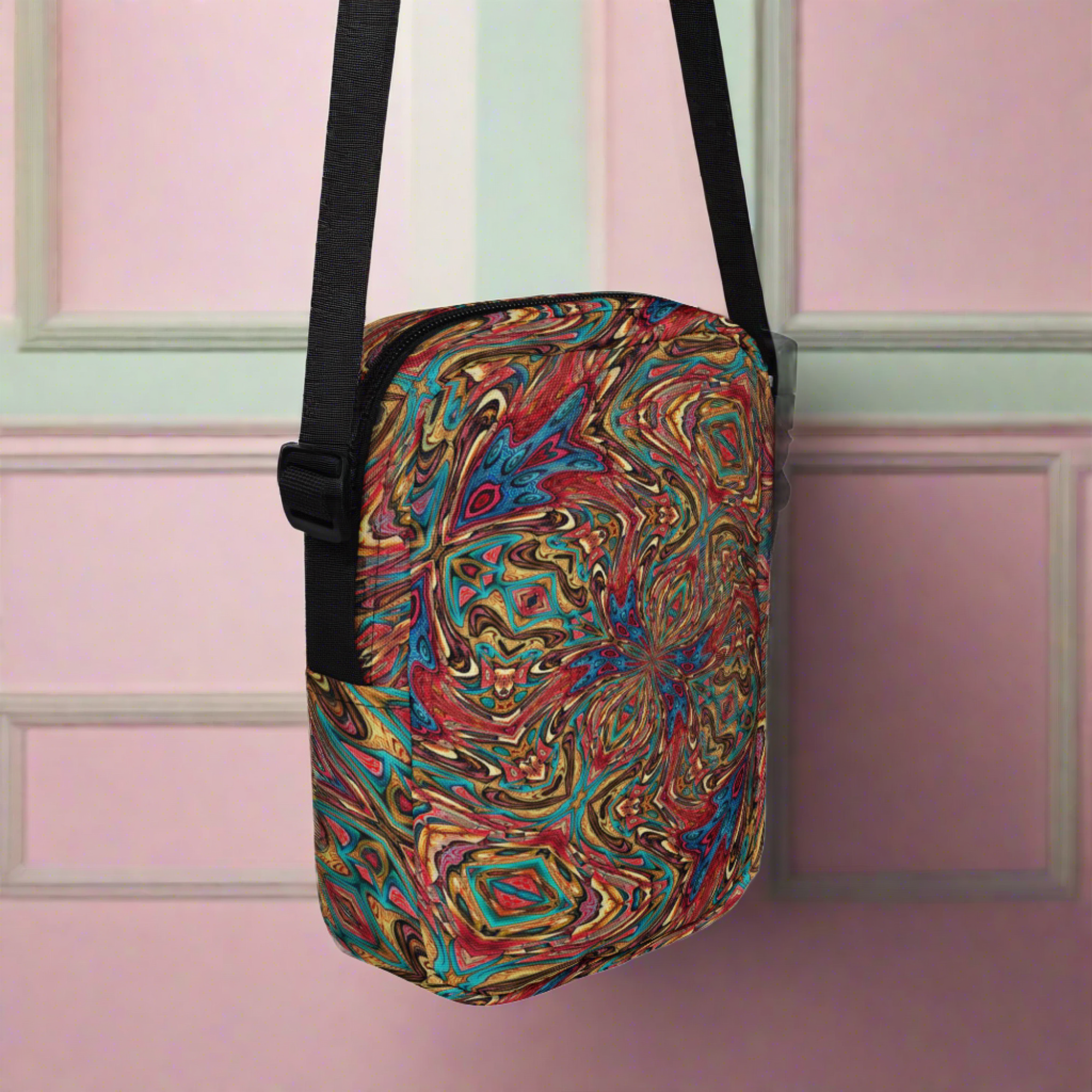 Abstract Swirl Utility crossbody bag