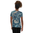 Blue Paisley Women's Athletic T-shirt