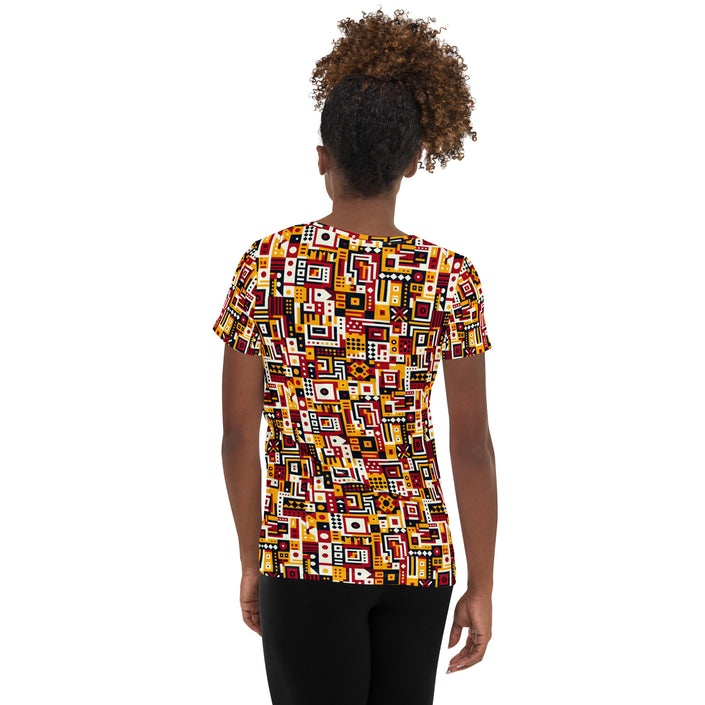 Abstract Boxes Women's Athletic T-shirt