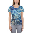 Blue Wave Women's Athletic T-shirt