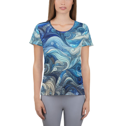 Blue Wave Women's Athletic T-shirt