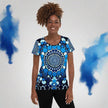 Blue Dots All-Over Print Women's Athletic T-shirt