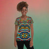 Ethnic Print Women's Athletic T-shirt