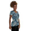 Blue Paisley Women's Athletic T-shirt