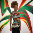 Multicolor Ethnic Print Women's Athletic T-shirt