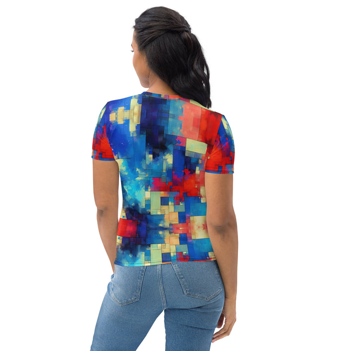 Color Block Abstract Women's T-shirt