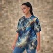 Blue Abstract Distortion Women's T-shirt