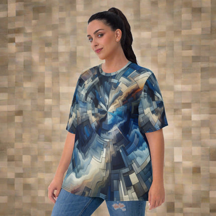 Blue Abstract Distortion Women's T-shirt