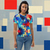 Color Block Abstract Women's T-shirt