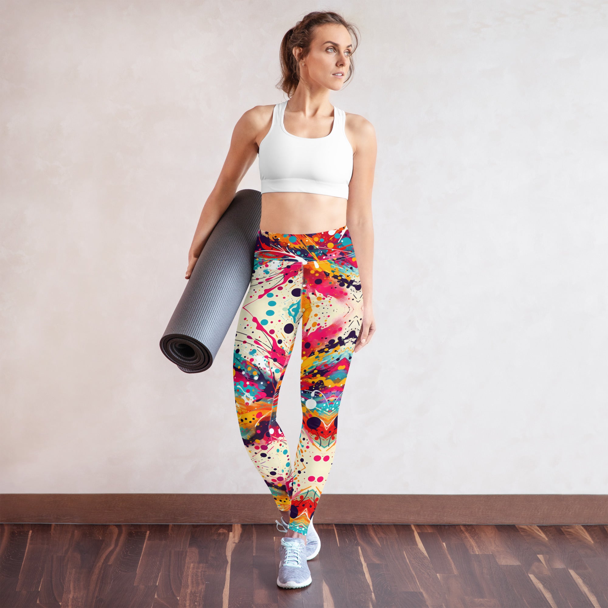 Women's Paint Splatter Yoga Leggings