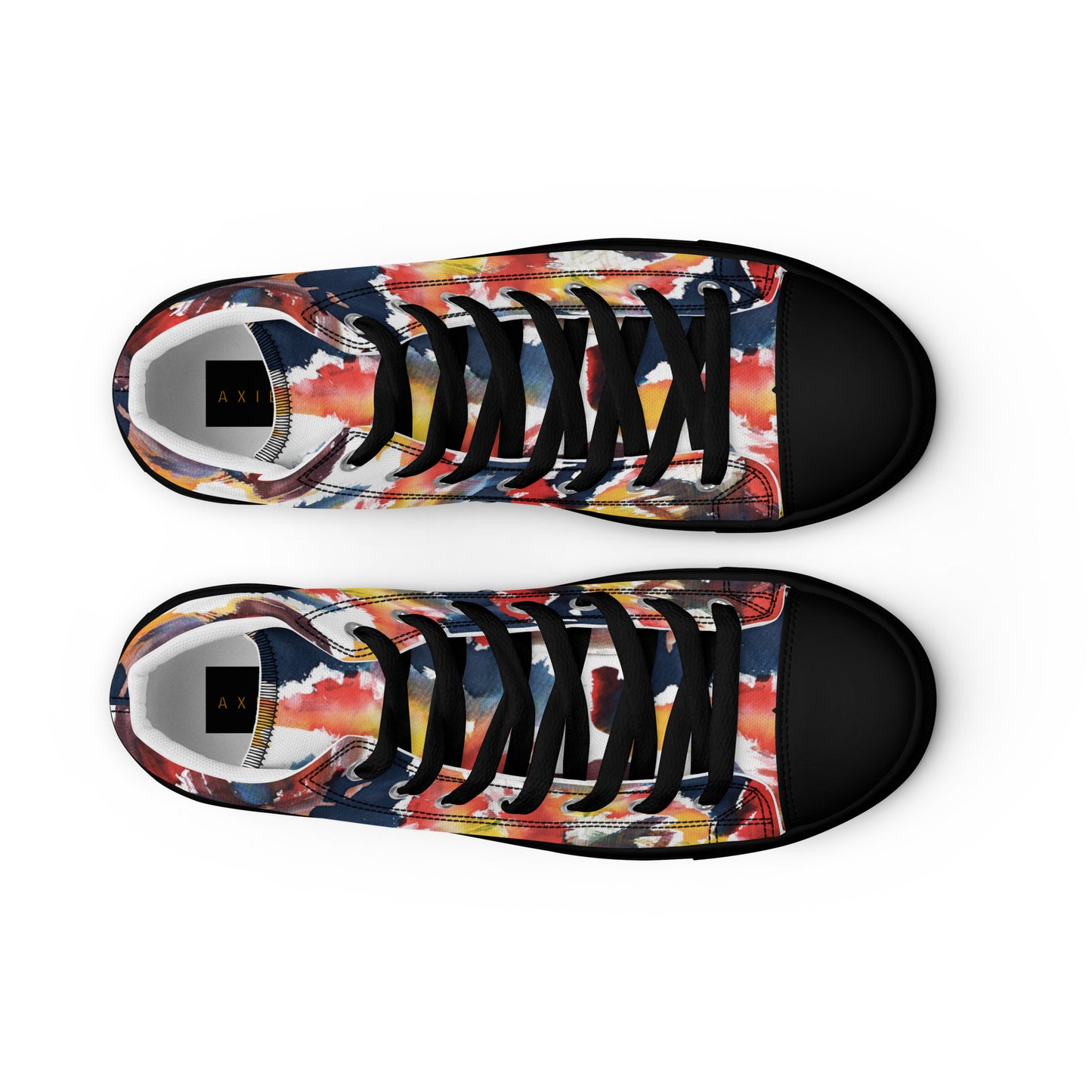 Paint Graphic Men’s high top canvas shoes