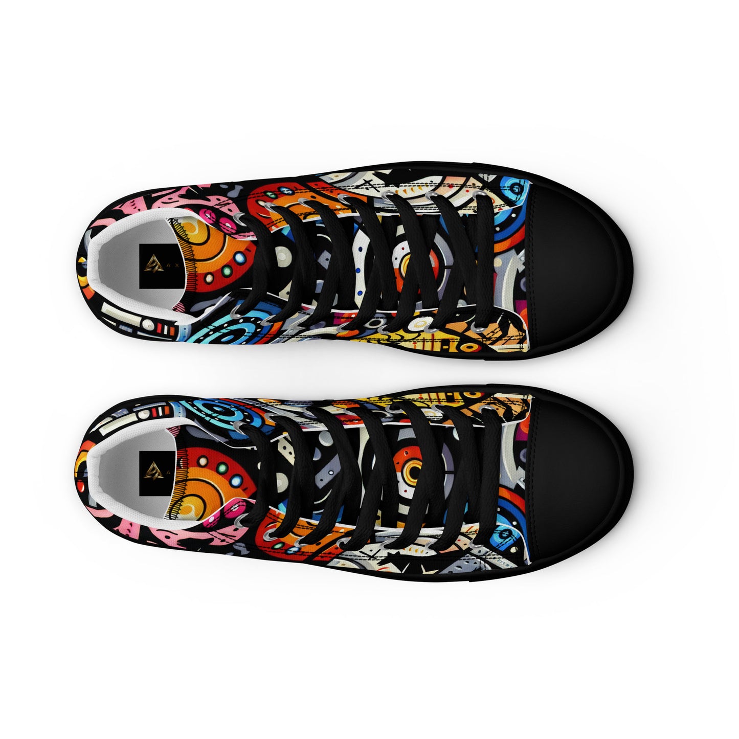 Abstract Animals Men’s high top canvas shoes