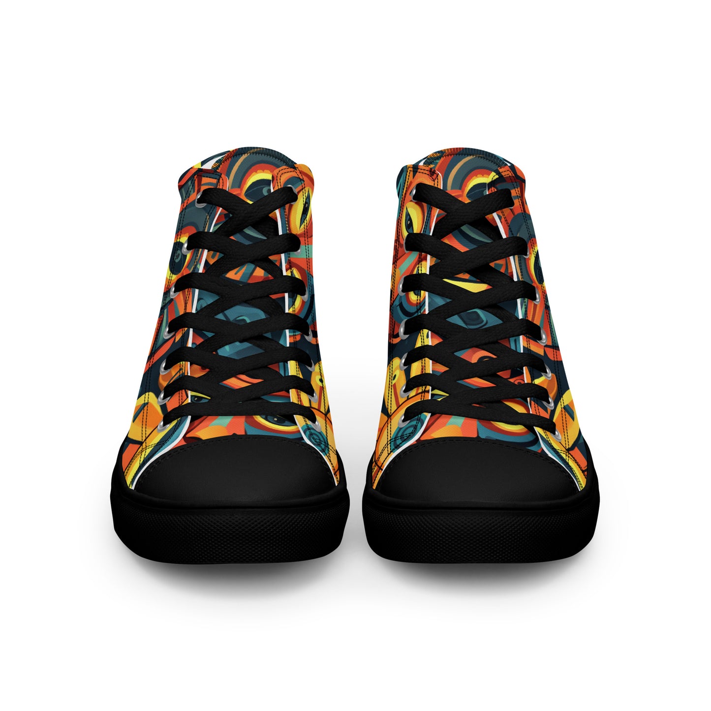 Tribal Pattern Men’s high top canvas shoes