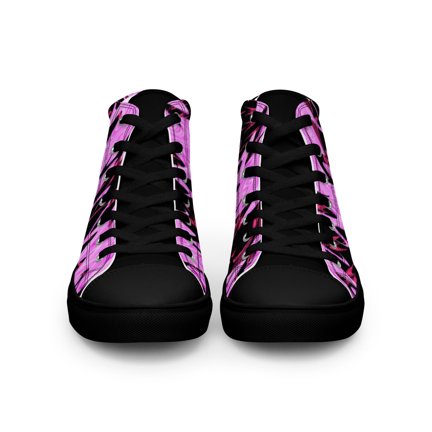 Funky Purple Men’s high top canvas shoes