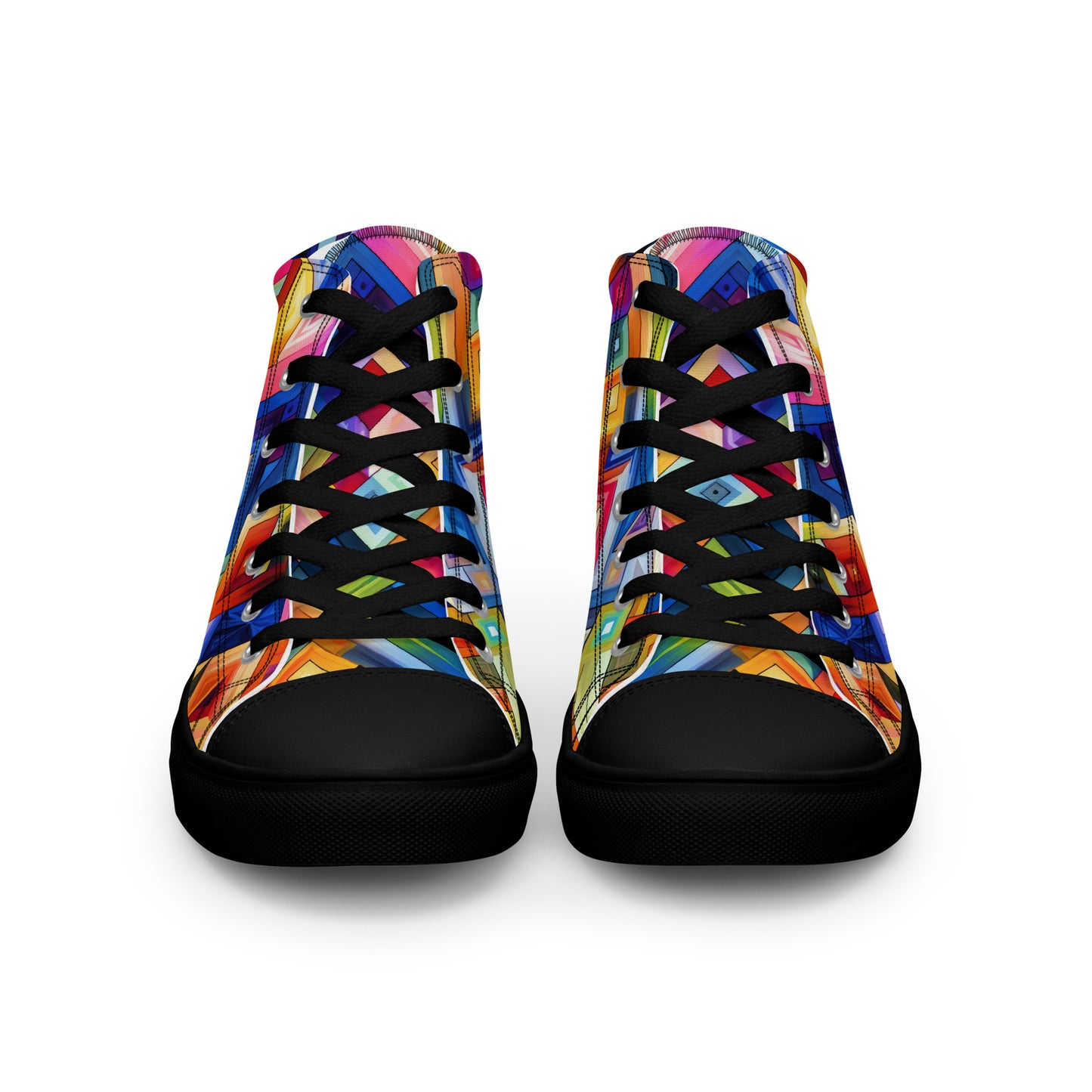 Multicolor Men’s high top canvas shoes