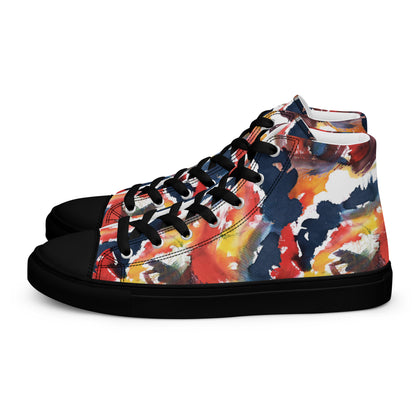 Paint Graphic Men’s high top canvas shoes