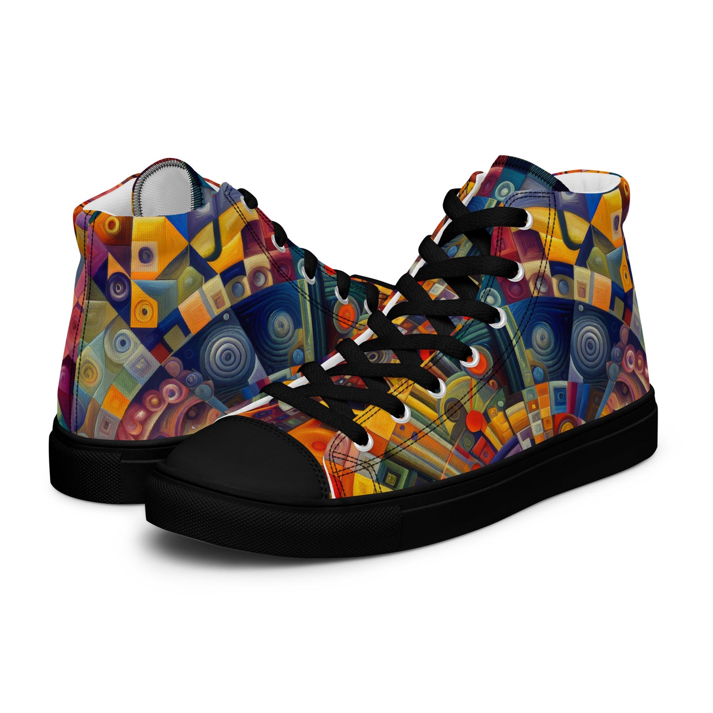 Abstract Kaleidoscope Men’s high top canvas shoes