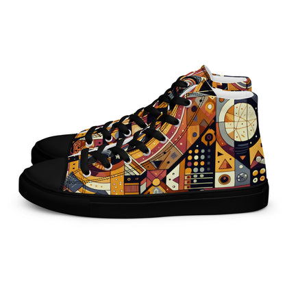 Abstract Future Men’s high top canvas shoes