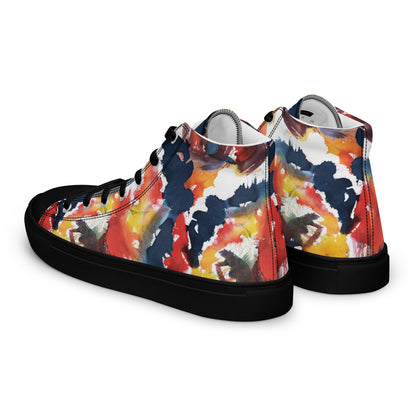 Paint Graphic Men’s high top canvas shoes