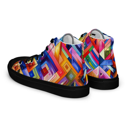 Multicolor Men’s high top canvas shoes