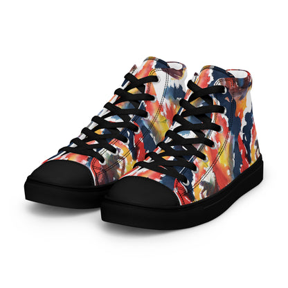 Paint Graphic Men’s high top canvas shoes