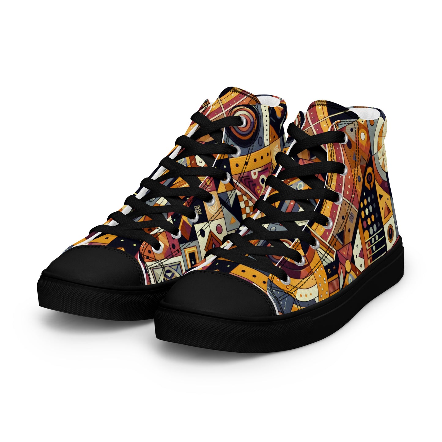 Abstract Future Men’s high top canvas shoes