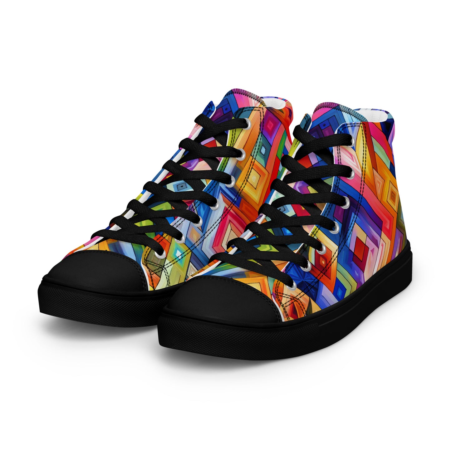 Multicolor Men’s high top canvas shoes