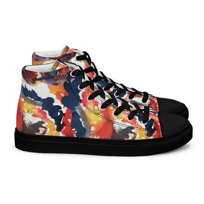 Paint Graphic Men’s high top canvas shoes