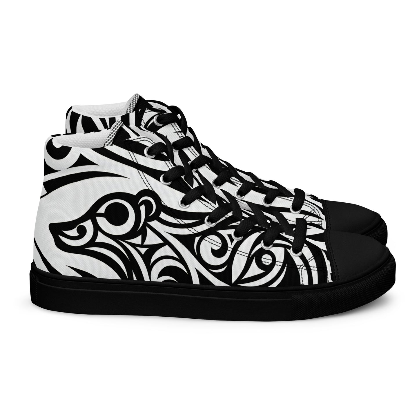 White Bear Men’s high top canvas shoes