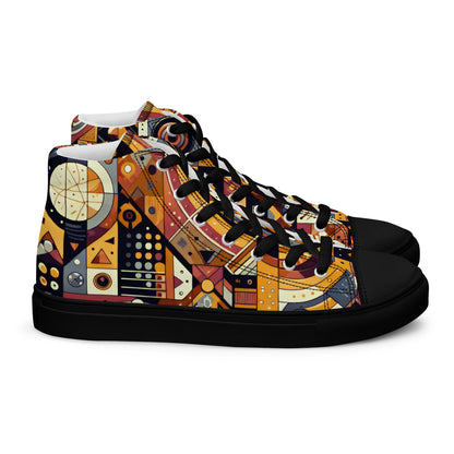 Abstract Future Men’s high top canvas shoes