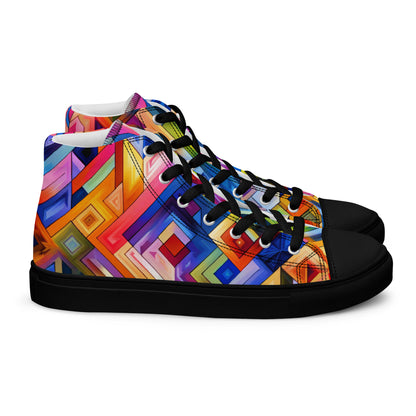 Multicolor Men’s high top canvas shoes