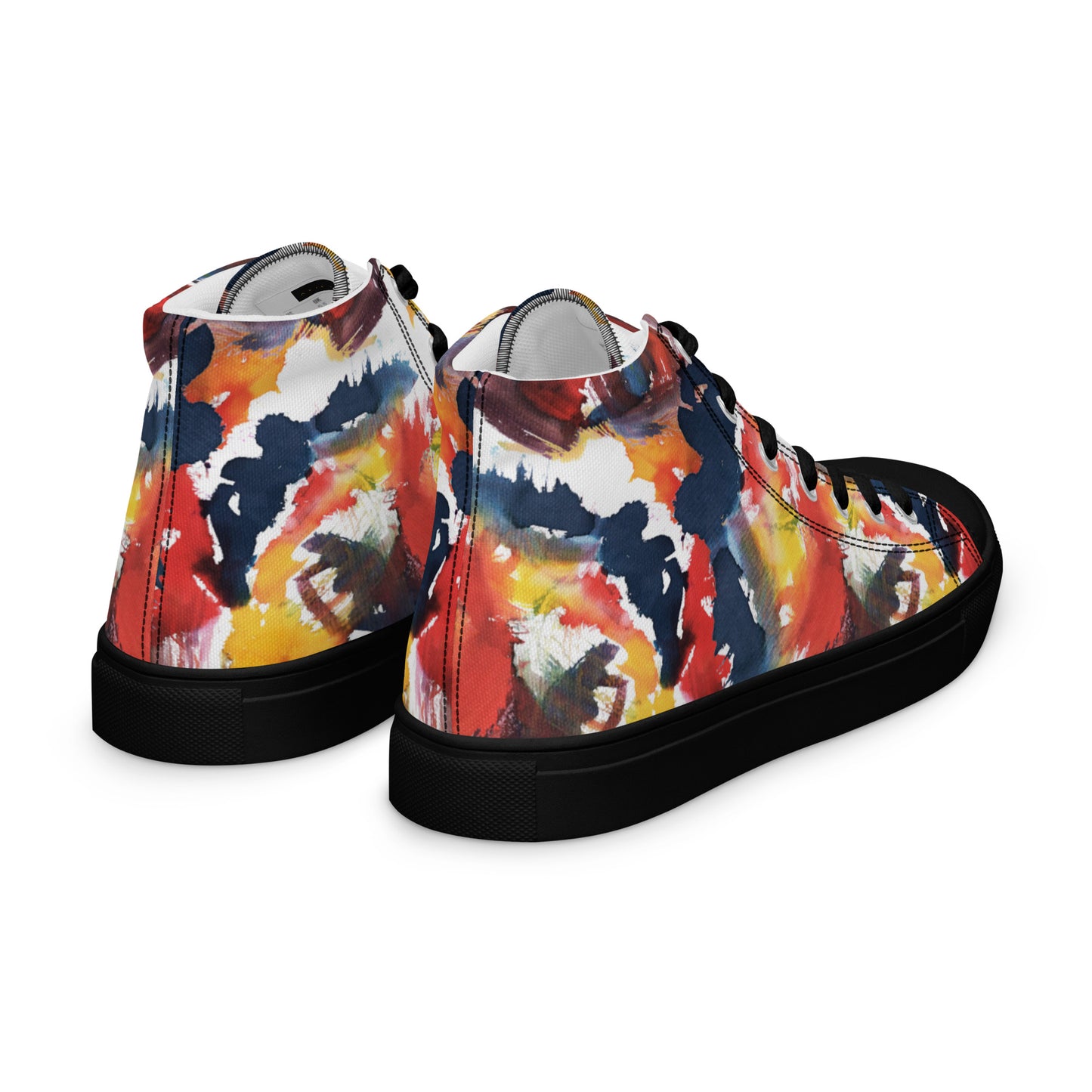 Paint Graphic Men’s high top canvas shoes