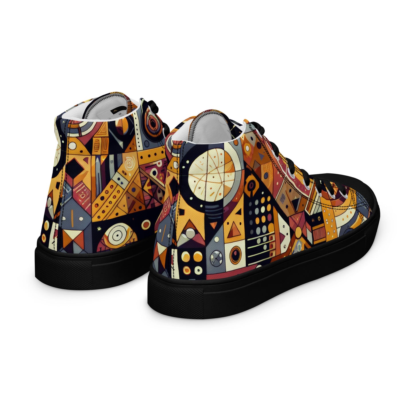 Abstract Future Men’s high top canvas shoes