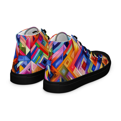 Multicolor Men’s high top canvas shoes