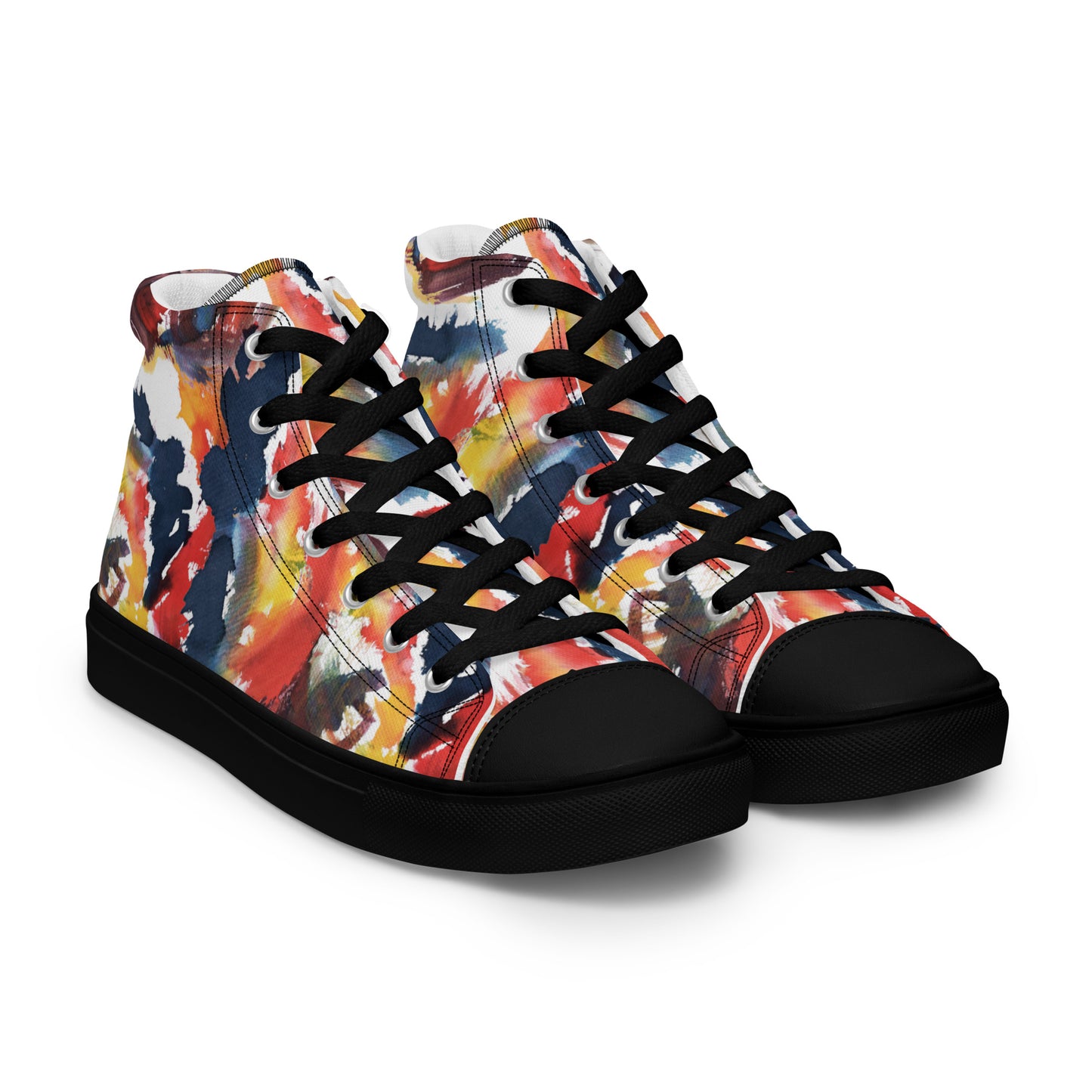 Paint Graphic Men’s high top canvas shoes