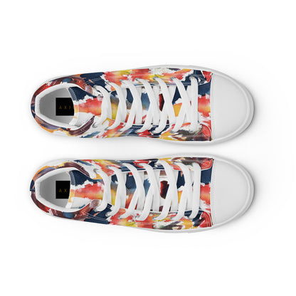 Paint Graphic Men’s high top canvas shoes