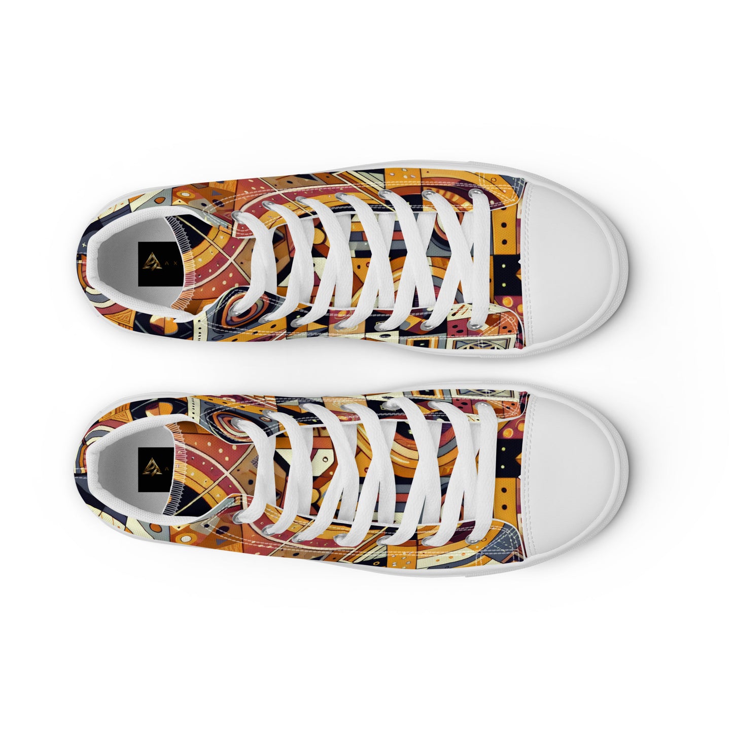 Abstract Future Men’s high top canvas shoes