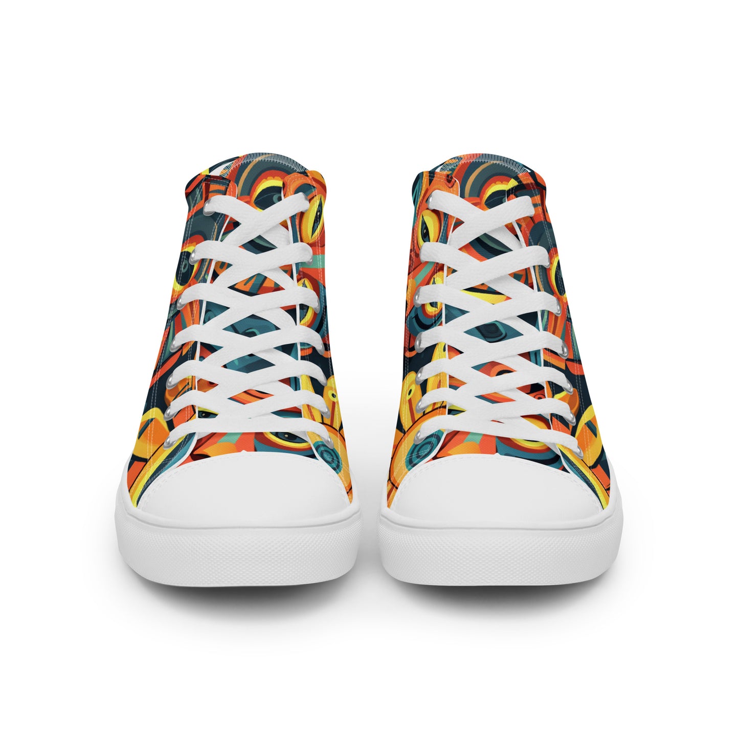 Tribal Pattern Men’s high top canvas shoes